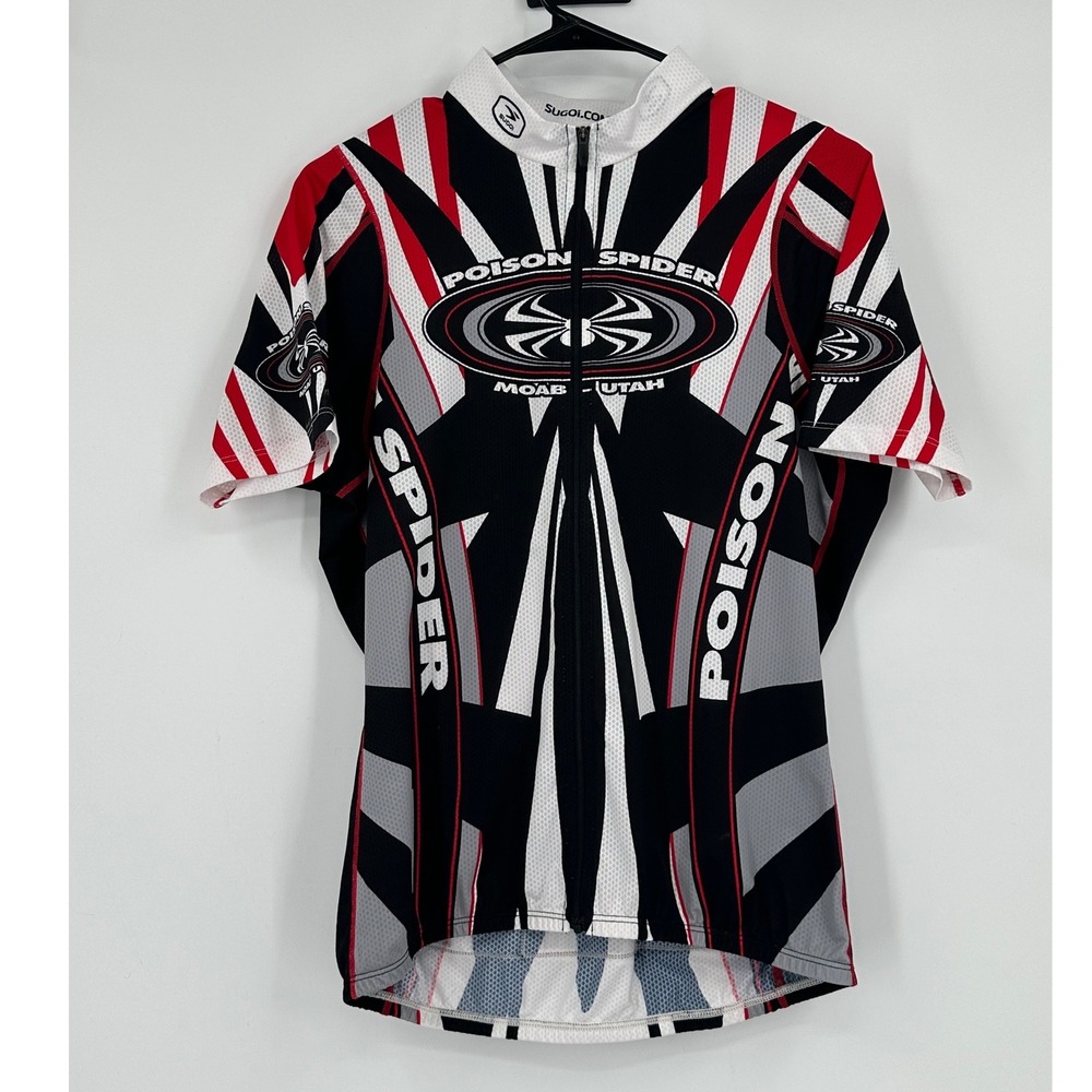 Sugoi Poison Spider Moab Utah Cycling Jersey Womens Large Full Zip Bike Shirt